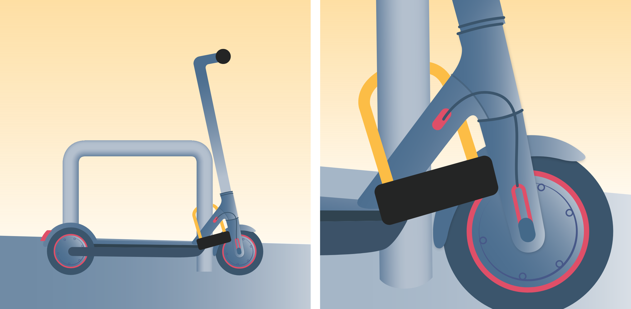 How to park and lock bikes and scooters