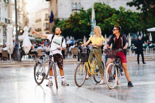 De foto`s van fietstocht valencia oude stad