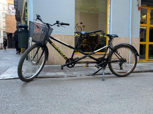 The photos of second-hand tandem bike 