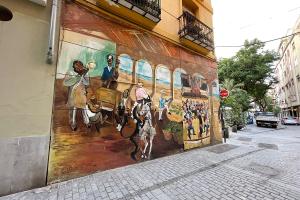 Arte callejero en grupo