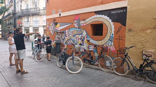 De foto`s van valencia street art groepsfiets tour