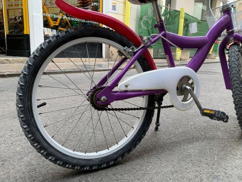 The photos of second-hand kid`s bike