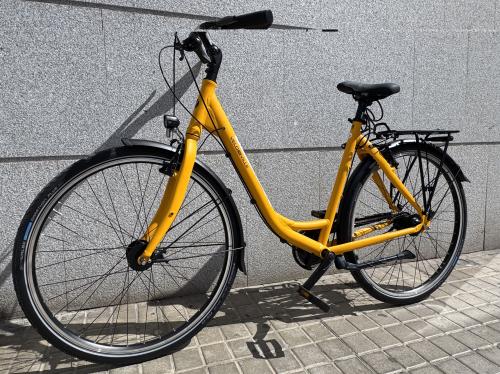 De foto`s van premium stadsfiets velo de ville